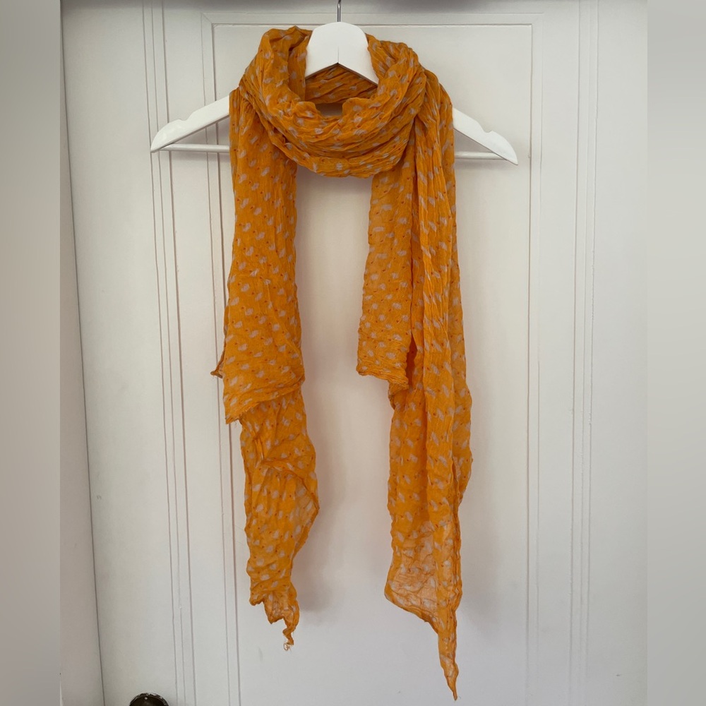 Massimo Dutti Orange Swan Scarf